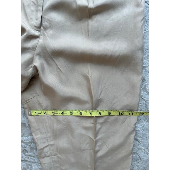 Vintage 80s/90s Apart 100% Silk 2 Piece Set Jacket & Pants Women’s Medium Beige - Picture 13 of 16